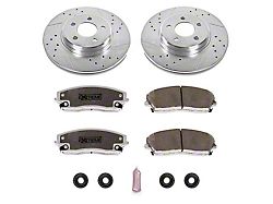 PowerStop Z26 Street Warrior Brake Rotor and Pad Kit; Front (09-23 RWD Challenger SE & SXT w/ Single Piston Front Calipers)