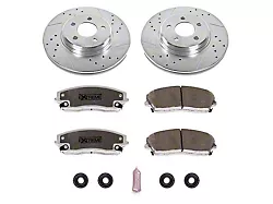 PowerStop Z26 Street Warrior Brake Rotor and Pad Kit; Front (09-23 RWD Challenger SE & SXT w/ Single Piston Front Calipers)