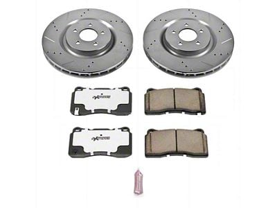 PowerStop Z26 Street Warrior Brake Rotor and Pad Kit; Front (11-14 Mustang GT w/ Performance Pack; 12-13 Mustang BOSS 302; 07-13 Mustang GT500)