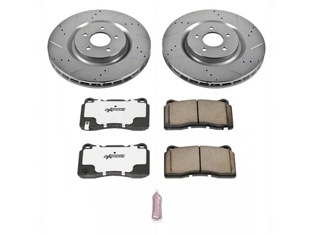 PowerStop Z26 Street Warrior Brake Rotor and Pad Kit; Front (11-14 Mustang GT w/ Performance Pack; 12-13 Mustang BOSS 302; 07-13 Mustang GT500)
