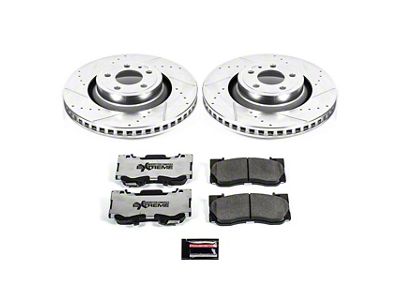 PowerStop Z26 Street Warrior Brake Rotor and Pad Kit; Front (15-20 Mustang GT w/o Performance Pack, EcoBoost w/ Performance Pack)