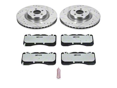 PowerStop Z26 Street Warrior Brake Rotor and Pad Kit; Front (15-23 Mustang GT w/ Performance Pack)