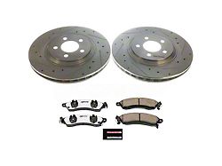 PowerStop Z26 Street Warrior Brake Rotor and Pad Kit; Front (94-04 Mustang Cobra, Bullitt, Mach 1)
