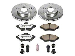 PowerStop Z26 Street Warrior Brake Rotor and Pad Kit; Front (94-98 Mustang GT, V6)