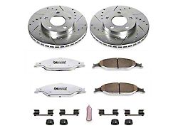 PowerStop Z26 Street Warrior Brake Rotor and Pad Kit; Front (99-04 Mustang GT, V6)