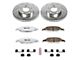 PowerStop Z26 Street Warrior Brake Rotor and Pad Kit; Front (99-04 Mustang GT, V6)