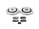PowerStop Z26 Street Warrior Brake Rotor and Pad Kit; Front and Rear (15-23 Mustang GT w/o Performance Pack, EcoBoost w/ Performance Pack)