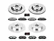 PowerStop Z26 Street Warrior Brake Rotor and Pad Kit; Front and Rear (15-23 Mustang EcoBoost w/o Performance Pack, V6)