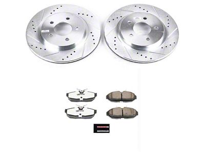 PowerStop Z26 Street Warrior Brake Rotor and Pad Kit; Rear (05-14 Mustang)