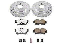 PowerStop Z26 Street Warrior Brake Rotor and Pad Kit; Rear (94-04 Mustang Cobra, Bullitt, Mach 1)