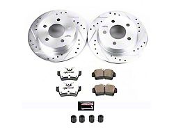 PowerStop Z26 Street Warrior Brake Rotor and Pad Kit; Rear (94-04 Mustang GT, V6)
