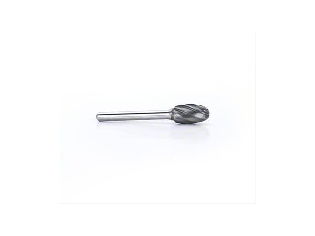 6-Inch Shank Aluminum Cut 1/2-Inch Oval Carbide Burr