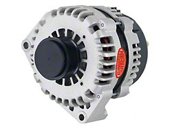Powermaster AD244 Style Alternator with Decoupler Pulley; 220 Amp; Natural (10-15 Camaro SS, ZL1)