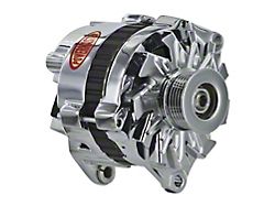 Powermaster CS130 Style Saddle Mount Alternator with 6-Groove Pulley; 105 Amp; Chrome (93-97 3.4L Camaro)