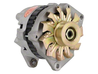 Powermaster CS130 Style Saddle Mount Alternator with 6-Groove Pulley; 105 Amp; Natural (93-97 3.4L Camaro)