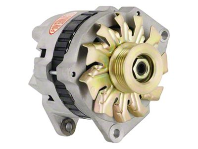 Powermaster CS130 Style Saddle Mount Alternator with 6-Groove Pulley; 140 Amp; Natural (93-97 3.4L Camaro)
