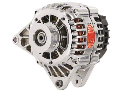 Powermaster CS130D Style Saddle Mount Alternator with 6-Groove Pulley; 120 Amp; Chrome (93-02 3.8L Camaro)