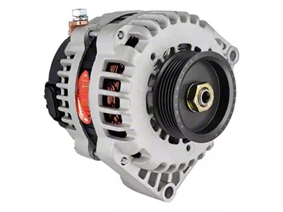 Powermaster AD244 Style Alternator with 6-Groove Pulley; 220 Amp; Natural (97-13 Corvette C5 & C6, Excluding ZR1)