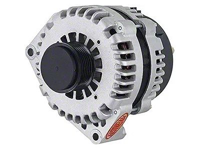 Powermaster AD244 Style Alternator with Decoupler Pulley; 220 Amp; Natural (97-13 Corvette C5 & C6, Excluding ZR1)