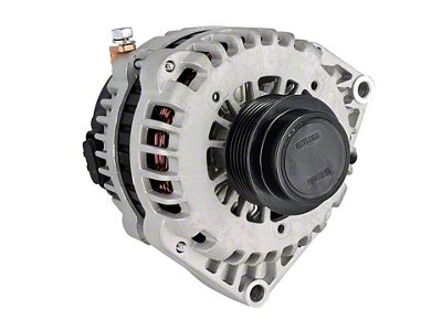 Powermaster AD244 Style Alternator with Decoupler Pulley; 220 Amp; Polished (97-13 Corvette C5 & C6, Excluding ZR1)