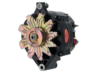 Powermaster 1G Style Oversize Large Frame Mount Alternator with 1V Pulley; 120 Amp; Black (79-82 Mustang, Excluding 5.0L)