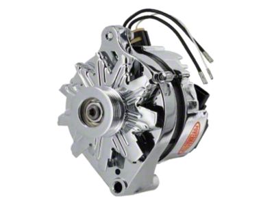 Powermaster 2G Style OE Look Alternator with 6-Groove Pulley; 85 Amp; Black (87-93 Mustang)