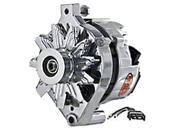 Powermaster 2G Style OE Look Alternator with 6-Groove Pulley; 85 Amp; Polished (87-93 Mustang)