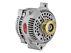 Powermaster 3G Style Large Frame Straight Mount Alternator with 6-Groove Pulley; 140 Amp; Natural (94-95 5.0L Mustang; 94-00 Mustang V6)