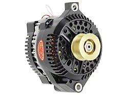 Powermaster 3G Style Large Frame Straight Mount Alternator with 6-Groove Pulley; 200 Amp; Black (87-93 Mustang)