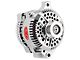 Powermaster 3G Style Large Frame Straight Mount Alternator with 6-Groove Pulley; 200 Amp; Chrome (94-95 5.0L Mustang; 94-00 Mustang V6)