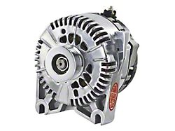 Powermaster 4G Style Large Frame V Mount Alternator with 6-Groove Pulley; 140 Amp; Polished (96-01 Mustang Cobra; 01-04 Mustang Bullitt, Mach 1)