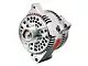 Powermaster 6G Style Large Frame V Mount Alternator with 6-Groove Clutch Pulley; 200 Amp; Polished (05-10 Mustang GT)