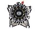 Powermaster 6G Style Small Frame V Mount Alternator with 6-Groove Pulley; 155 Amp; Chrome (99-04 Mustang GT, Cobra, Mach 1)