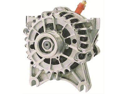 Powermaster 6G Style Small Frame V Mount Alternator with 6-Groove Pulley; 155 Amp; Natural (99-04 Mustang GT)