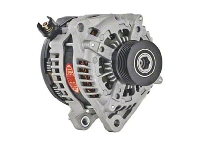 Powermaster Denso Hair Pin Style Alternator with 6-Groove Clutch Pulley; 245 Amp; Natural (11-17 Mustang GT, GT350)