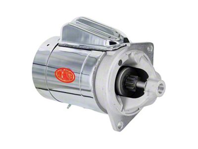 Powermaster Original Look Hi-Torque Starter; 157-Tooth; Chrome (79-86 Mustang; 87-95 5.0L Mustang; 94-02 V6 Mustang)