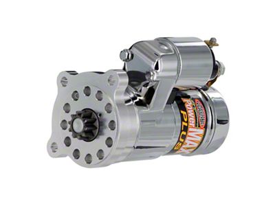 Powermaster PowerMAX Plus Mini Starter; 11:1 Compression Ratio; Billet Black/Chrome (96-03 Mustang GT; 11-18 Mustang GT)