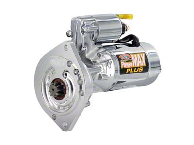 Powermaster PowerMAX Plus Starter; 16:1 Compression Ratio; Billet Black/Chrome (1979 5.0L Mustang; 83-85 5.0L Mustang; 1995 Mustang Cobra R)