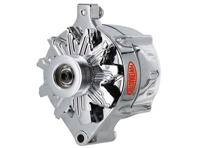 Powermaster Upgrade Alternator with 6-Groove Pulley; 150 Amp; Chrome (79-93 Mustang)