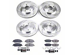 PowerStop Z23 Evolution Sport Brake Rotor and Pad Kit; Front and Rear (05-10 Mustang V6)