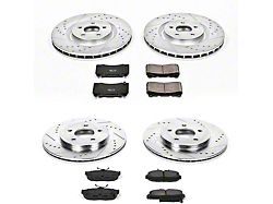 PowerStop Z23 Evolution Sport Brake Rotor and Pad Kit; Front and Rear (11-14 Mustang GT w/ Performance Pack)