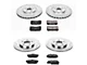 PowerStop Z23 Evolution Sport Brake Rotor and Pad Kit; Front and Rear (11-14 Mustang GT w/ Performance Pack)