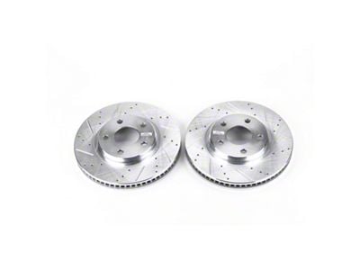 PowerStop Evolution Cross-Drilled and Slotted Rotors; Front Pair (98-02 Camaro)