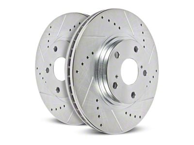 PowerStop Evolution Cross-Drilled and Slotted Rotors; Rear Pair (93-97 Camaro w/ Rear Disc Brakes)