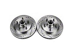 PowerStop Evolution Cross-Drilled and Slotted Rotors; Rear Pair (98-02 Camaro)