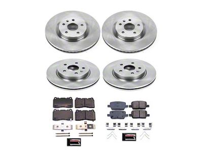 PowerStop OE Replacement Brake Rotor and Pad Kit; Front and Rear (2021 Camaro LT1)