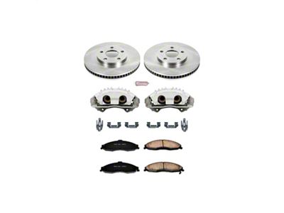 PowerStop OE Replacement Brake Rotor, Pad and Caliper Kit; Front (98-02 Camaro)