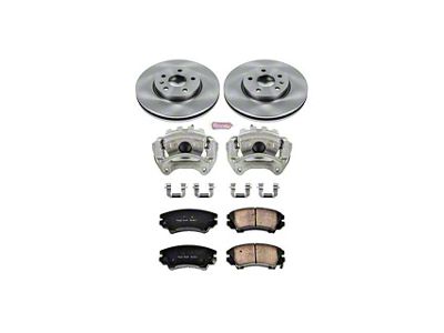 PowerStop OE Replacement Brake Rotor, Pad and Caliper Kit; Front (10-15 Camaro LS, LT)