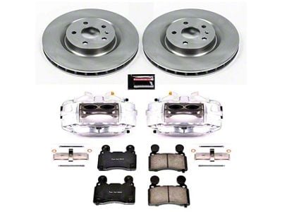 PowerStop OE Replacement Brake Rotor, Pad and Caliper Kit; Front (10-15 Camaro SS)