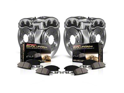PowerStop OE Replacement Brake Rotor, Pad and Caliper Kit; Front and Rear (1993 Camaro w/ Rear Disc Brakes)